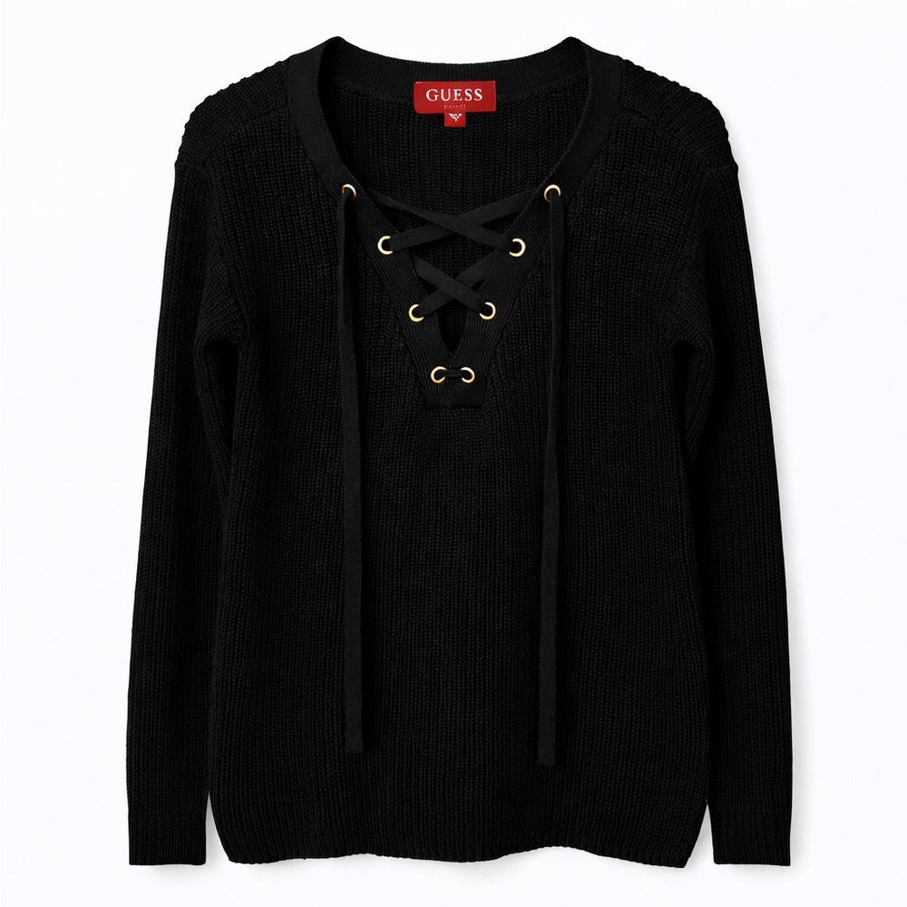Guess Lace-up Knit Sweater